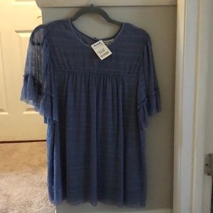 NWT Max Studio lined shirt. Size large. Blue